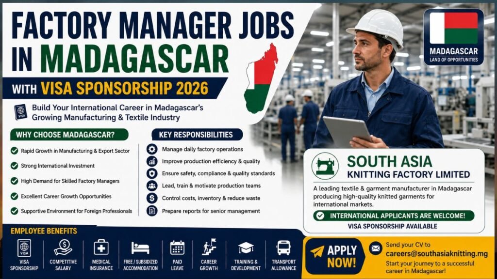 Factory Manager Jobs in Madagascar